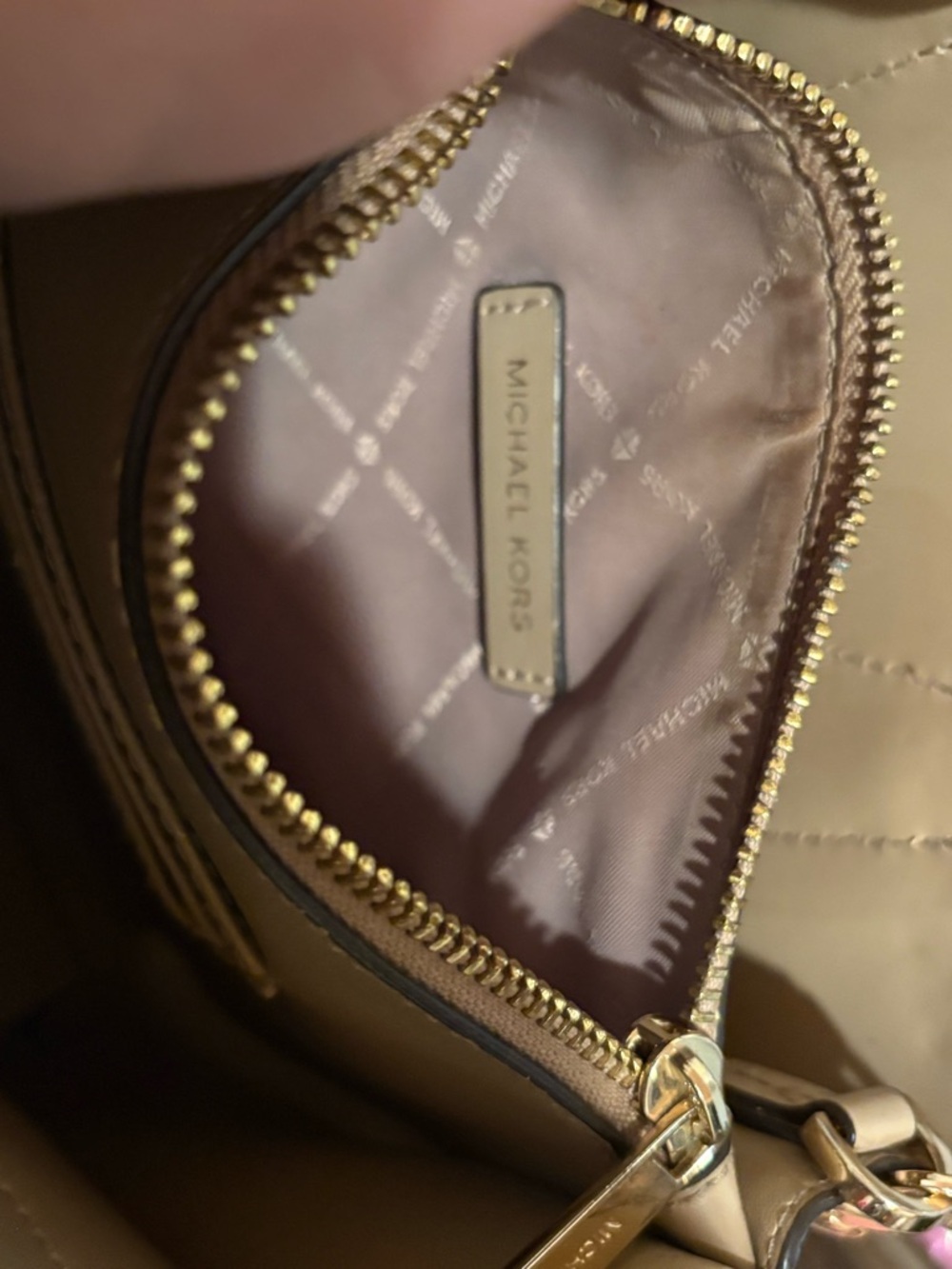 Michael Kors Tan Mercer Crossbody Bag NO WALLET w/ Chain Strap - Picture 8 of 10